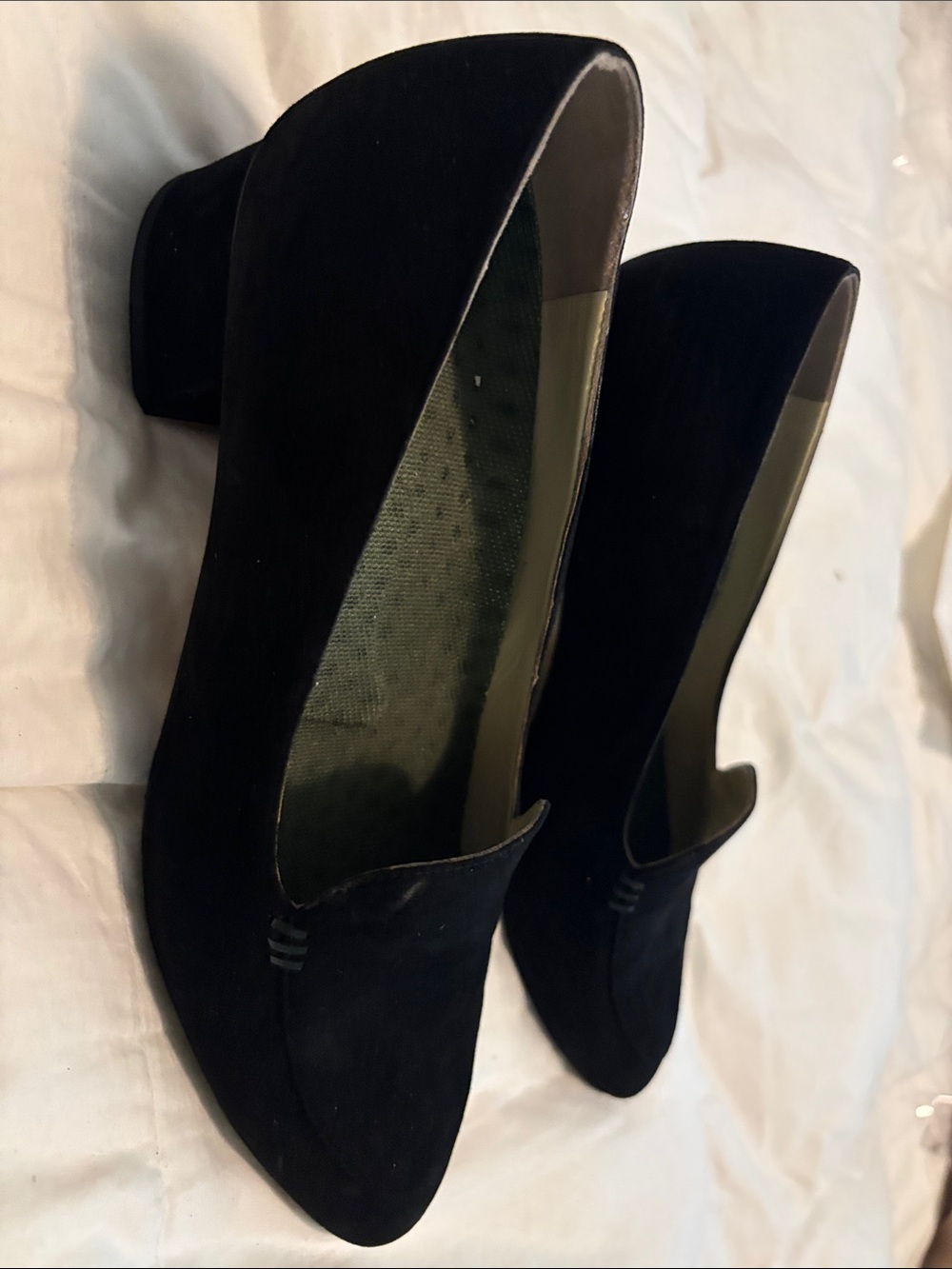 Sarah Flint Black Suede Loafers IT 40/9 9.5 handmade in Italy